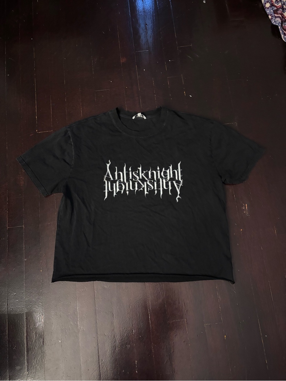 Antisknight black double logo tee